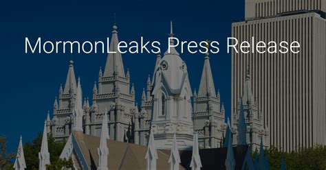 MormonLeaks™ Wiki